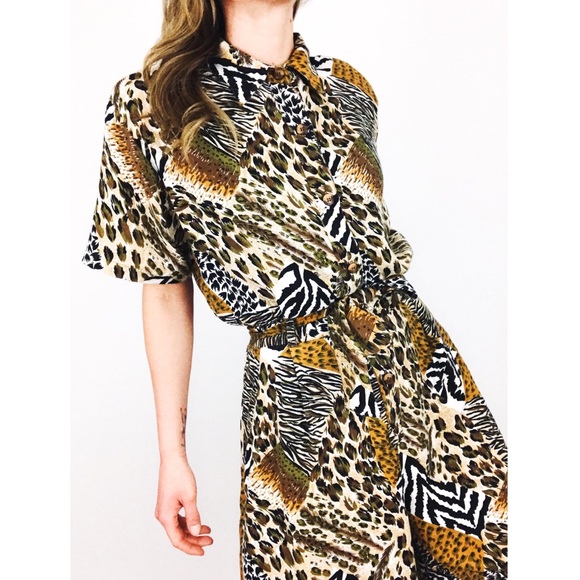 Vintage 💫 Mixed Animal Print Romper - Picture 2 of 14